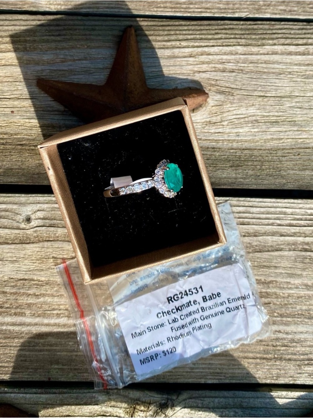 Bomb Party OG Brazilian Emerald Size 10 Ring - Picture 3 of 4